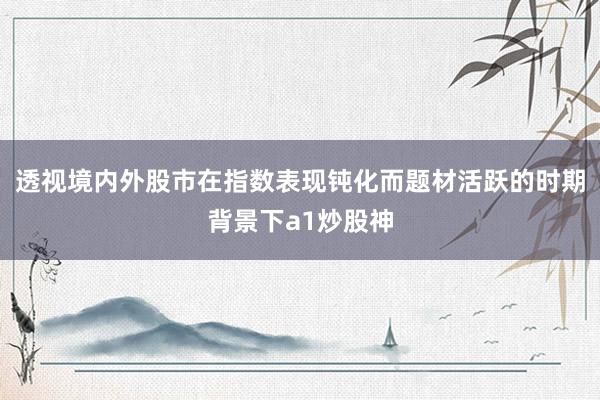 透视境内外股市在指数表现钝化而题材活跃的时期背景下a1炒股神